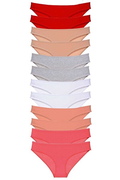 Royaleks 12 Adet Süper  Set Likralı Kadın Slip Külot Set 5