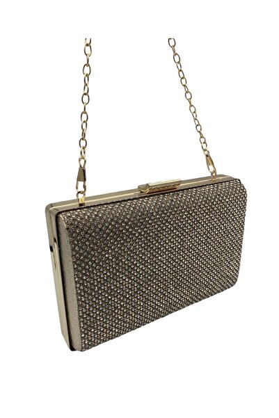 Busrabags Women's Evening Bag with Gold Stones
