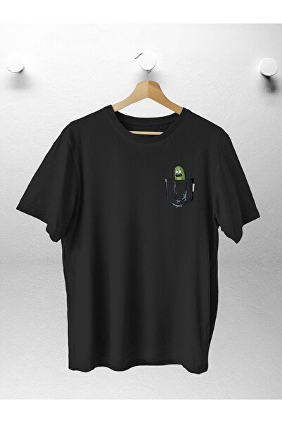 Debas تي شيرت مطبوع كبير الحجم للنساء والرجال تريند ريك بيكل بجيب