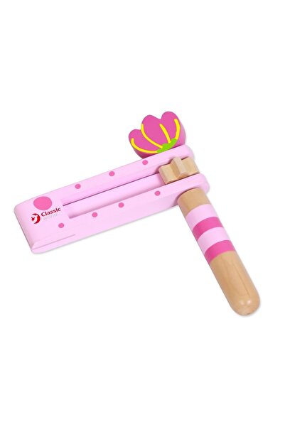 Classic World Pembe Ahşap Kastanet