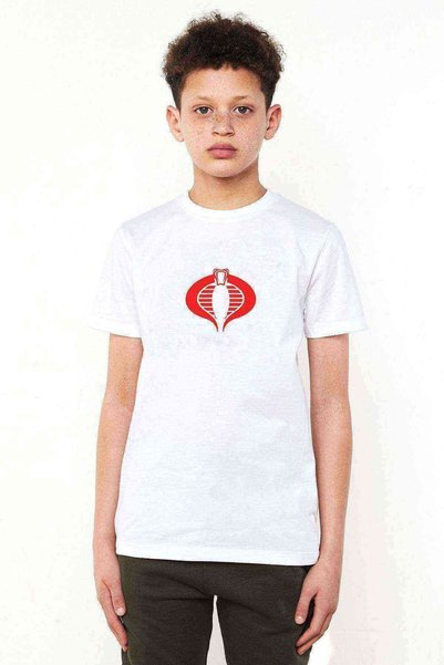 QIVI Cobra Red Štampano Unisex dečija bela majica