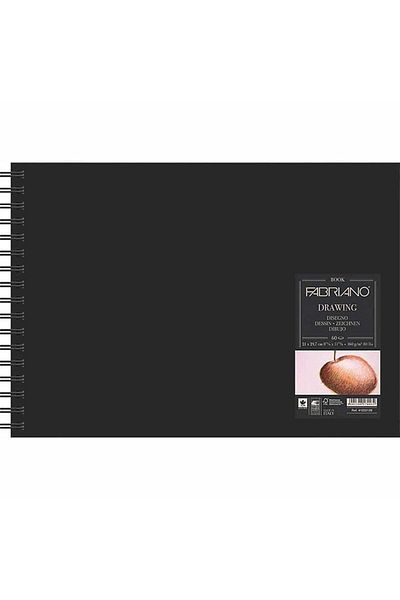 Fabriano Caiet de desen Natural Grain 160gr. Bloc de desen peisaj A5 60 coli - 14,8x21cm (pe spirală)