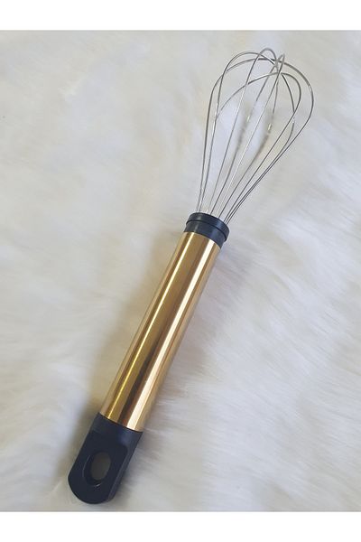 LOVYCO Gold Handle Metal Beater Set Egg Sauce Yogurt Stirrer Mixer 30 Cm
