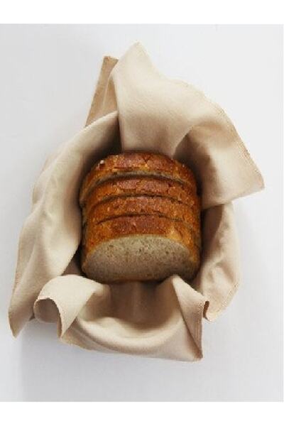 Çizgikare منديل سلة خبز بلون سادة 2 قطعة