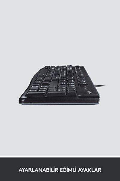 logitech Q Türkçe Kablolu Klavye Usb Siyah Kablolu Klavye Sıvı Temasına Dayanıklı