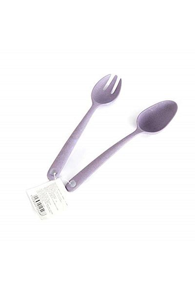 Bosphorus مجموعة ملاعق وشوكة سلطة من ChicShopx، موديل بامبو صديق للبيئة، Purple Star Shop Trend 529847