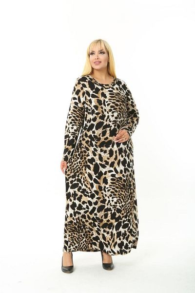 Mezura Women's Plus Size Long Sleeve Viscose Combed Cotton Hijab Suitable Long Dress