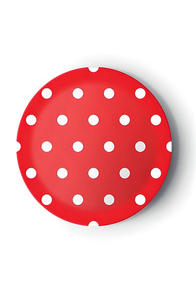 Mini Parti Red Mini Party Store 8-Piece Polka Dot Cardboard Plate