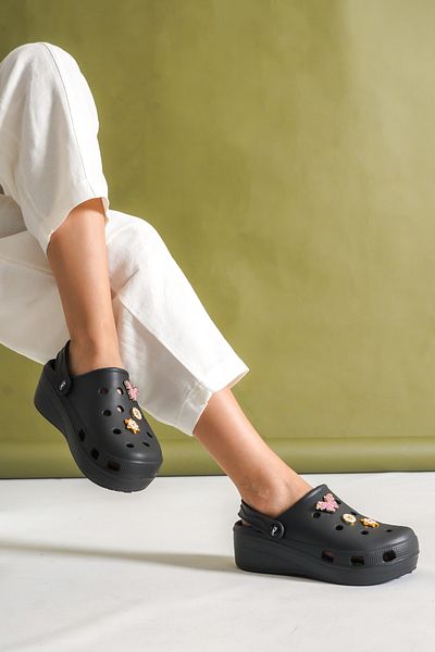 TOPUK Black Thick Sole Allis Women's Slippers