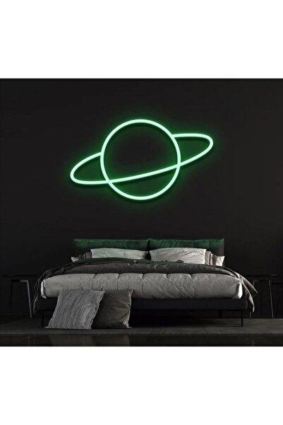 SMİLE CONCEPT Satürn - Gezegen- Neon Led Dekoratif Duvar Yazısı Aydınlatması ...