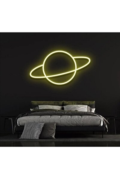 SMİLE CONCEPT Satürn - Gezegen- Neon Led Dekoratif Duvar Yazısı Aydınlatması ...