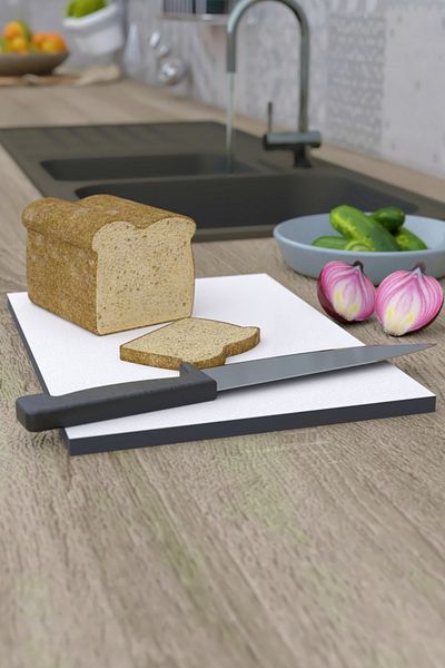 Durusilya Mobilya White Anti-Scratch And Water-Resistant Cutting Board