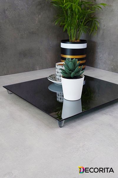 Decorita Mirror Presentation Tray| Smoked Mirror| Promise-engagement Tray| Square Mirror| 30cm X 30cm