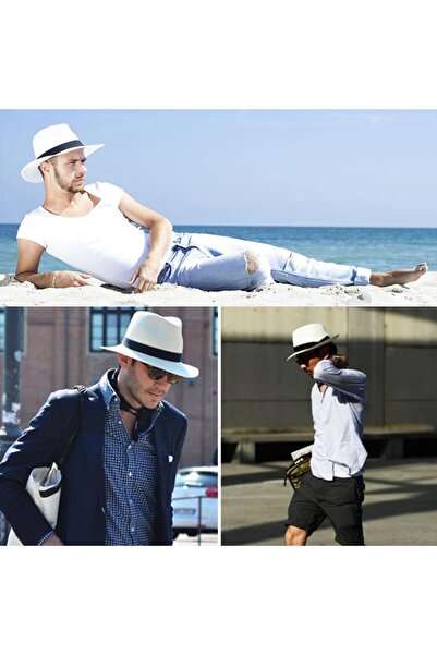 Kardelen Butik Denizli Панамська капелюх - Люкс солом'яна, 57-58 см, унісекс, з регулювальним шнурком всередині