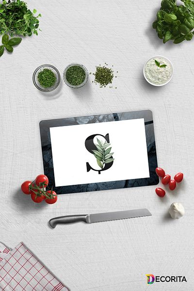 Decorita Glass Cutting Board - Glass Cutting Table| Letter Design| Letter S| 20cm X 30cm