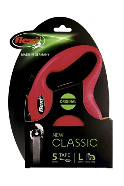flexi şerit Flexi New Classic Kırmızı Otomatik Şerit Köpek Gezdirme Tasması-l