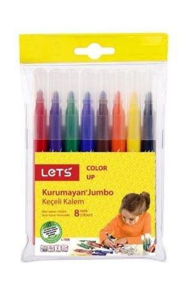 Lets Non-Drying Jumbo Felt Pen 8 Colors