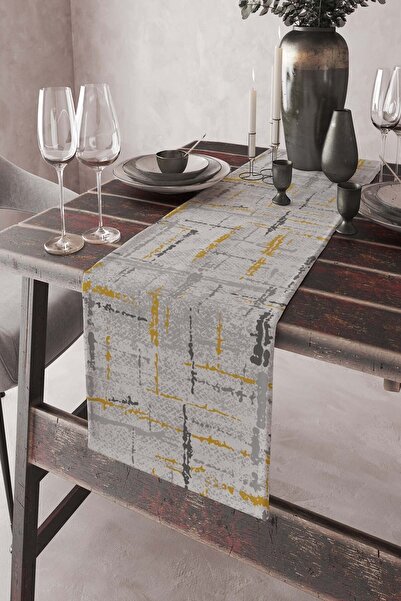 Viva Home Față de masă 40x140cm, țesătură premium din pene de căprioară thail...