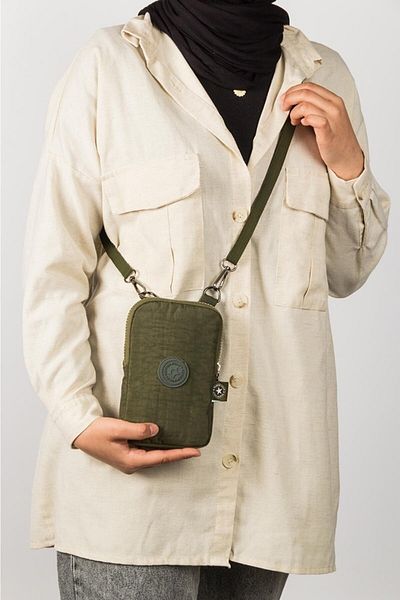 NEWISH POLO ACCESSORIES Yuppy Club Women's Waterproof Crinkle Mini Phone Wallet and Passport Cross Shoulder Bag with Neck Strap.