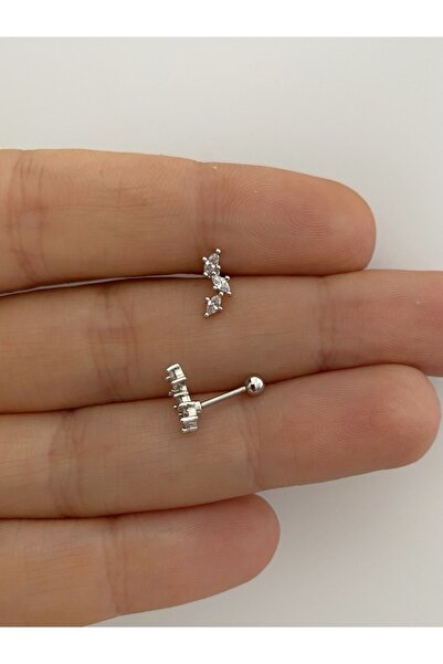 Arescollection Cerrahi Çelik Tragus Helix Lobe Uyumlu Piercing