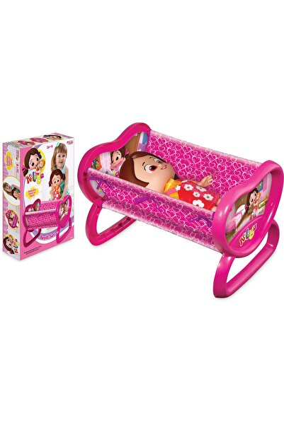 Genel Markalar Niloya Kalpli Beşik Set Çocuk Oyuncak Bebek Beşiği 3320