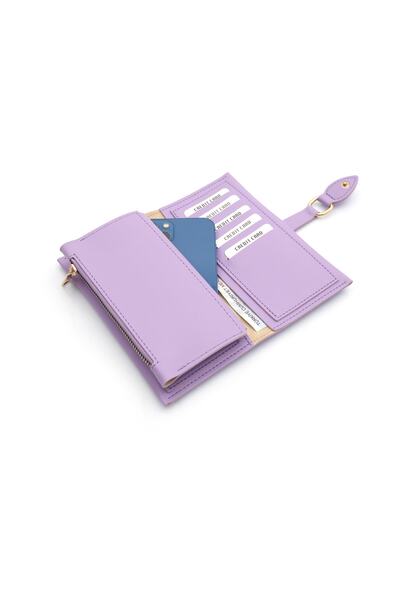 Womancraft Wallet Soft Leather Buckle Lilac Women's Wallet Accessory