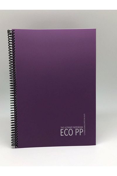 Gıpta Eco PP Spiral PP Cover Notebook A4 80 Sheets Checkered
