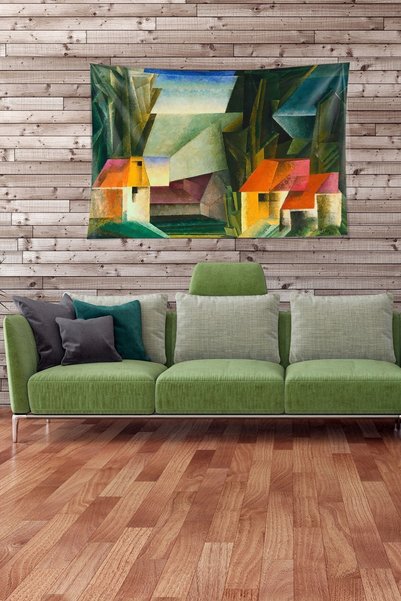 Latibule Multi-Colored Cubic Design Stain-Proof Velvet Fabric Wall Cloth Wall...
