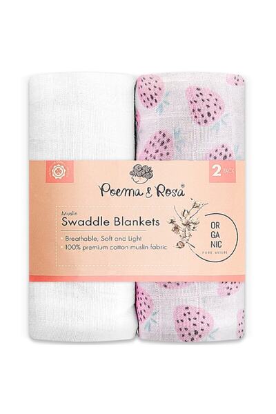 Poema&Rosa طقم موسلين مكون من قطعتين من Poema & Rosa - 100% قطن، عضوي، 110 سم...