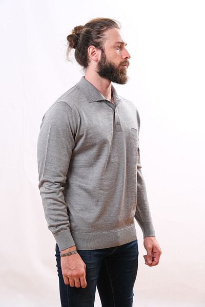 Çukurova Wool Polo Neck Knitwear Sweater - Light Gray