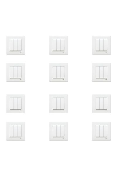 Tamer Elektrik Viko Karre White Triple Switch 12 Pieces Including Frame90967068