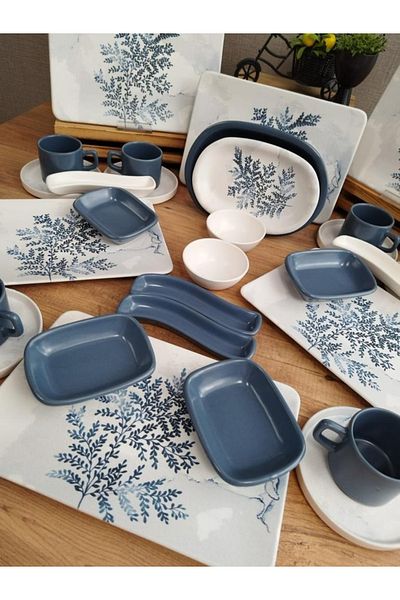 Keramika Blue Magic 30 Piece Siera Breakfast Set for 6 People 19862
