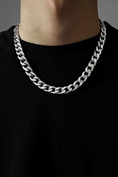 Bluem Paslanmaz Çelik Erkek Kalın Arpa Zincir - Ithal Kararmaz Çelik