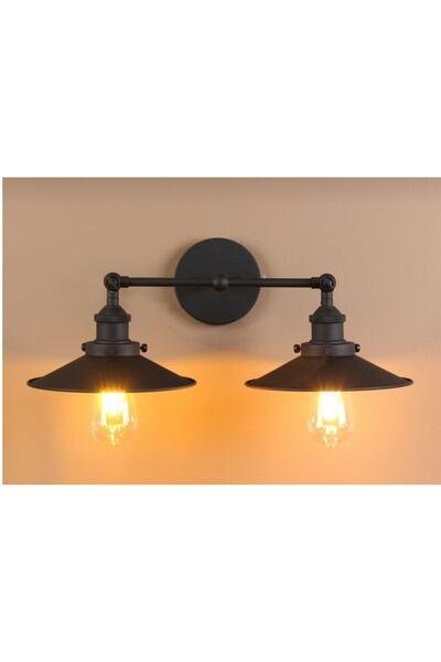 demet habek mylights Mylights Ikili Siyah Duvar Aplik Okuma Lambaı Gece Lambası