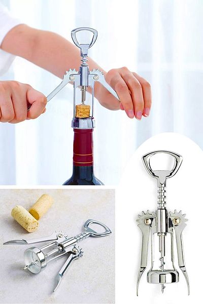 Pazarika Professional Chrome Corkscrew Metal Corkscrew Corkscrew Corkscrew
