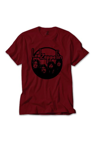 Z zepplin Κόκκινο T-shirt Led Zeppelin Circle