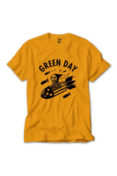 Z zepplin Κίτρινο T-shirt με μοτίβο Green Day