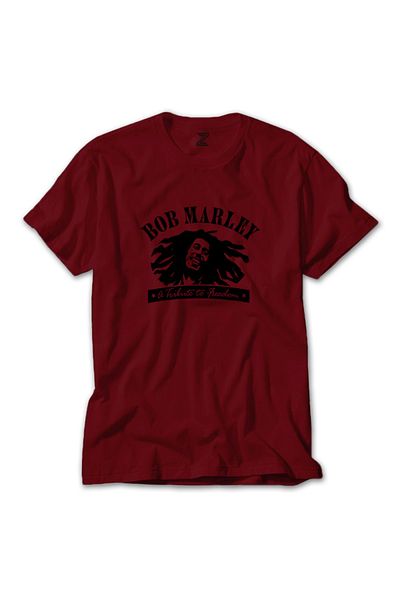 Z zepplin Bob Marley A Tribute To Freedom Red T-shirt