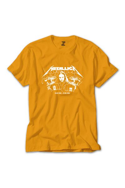 Z zepplin Κίτρινο T-shirt με σχέδιο Cliff Burton Punch
