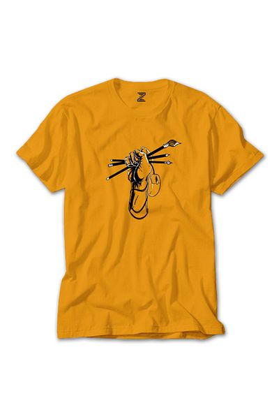 Z zepplin Κίτρινο T-shirt σχεδιαστή γραφικών