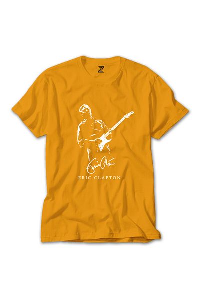 Z zepplin Κίτρινο T-shirt Eric Clapton Solo