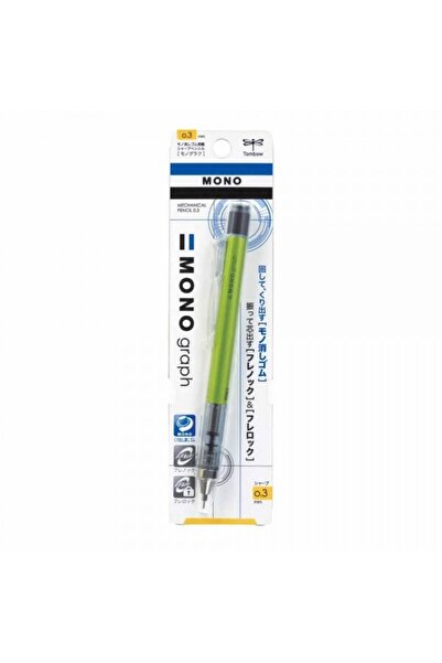 Tombow : Mono Graph Mekanik Blisterli Kurşun Kalem : 0,3 Mm : Limon Yeşili