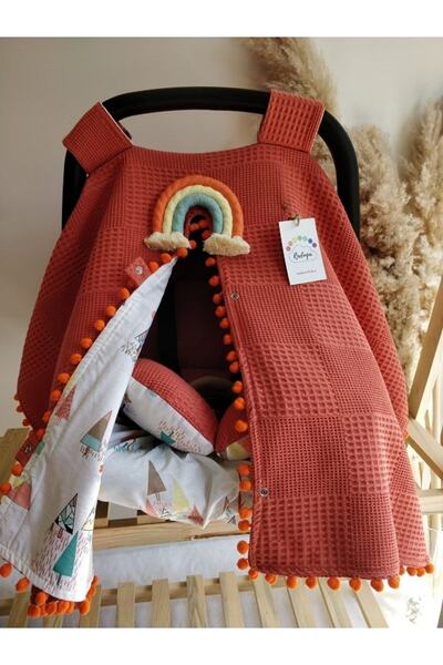 Raduga Collection غطاء عربة أطفال مزدوج الجوانب + وسادة عربة أطفال + ملاءة عر...