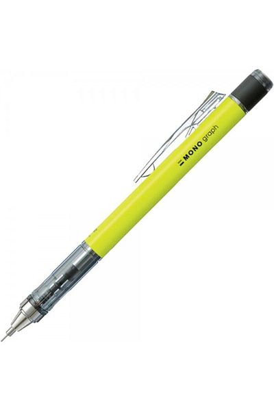 Tombow Mono Graph Neon Mechanical Pencil 0.5mm - Neon Yellow