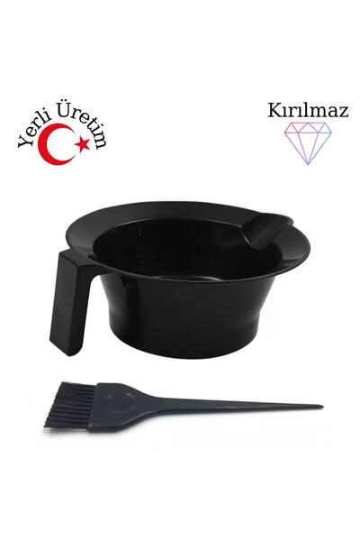 All Avcill Kaliteli Plastik Saç Boyama Seti Saç Boyama Fırçası Boya Kabı 2'li...