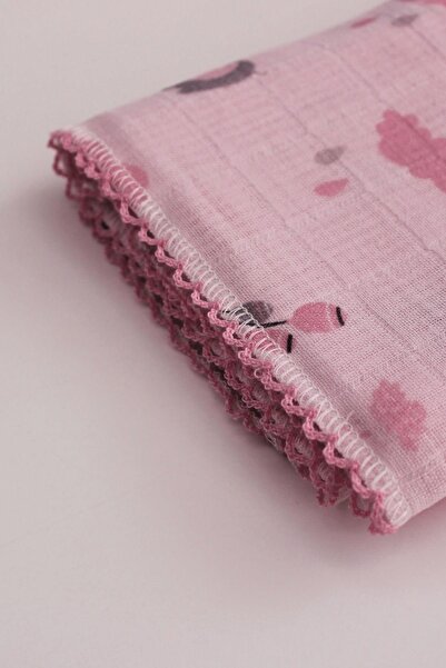 Bibaby Bimini Cute Müslin Battaniye 64527 Pembe Filli