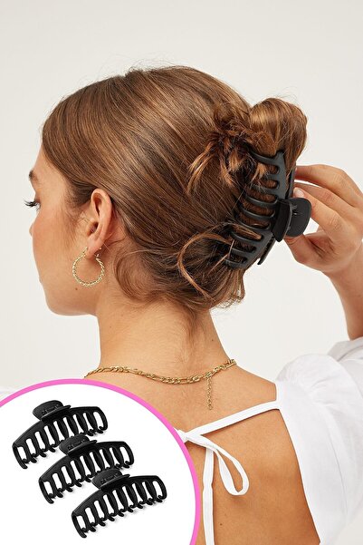 GLANSEO Set de 3 catarame negre de dimensiuni mari anti-alunecare