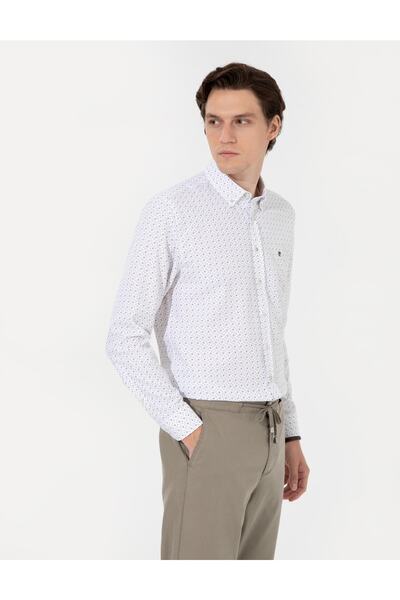 Pierre Cardin Haki Slim Fit Gömlek