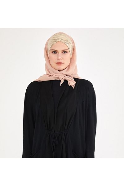 Differenza Triangle Chiffon Scarf - Nude Gold