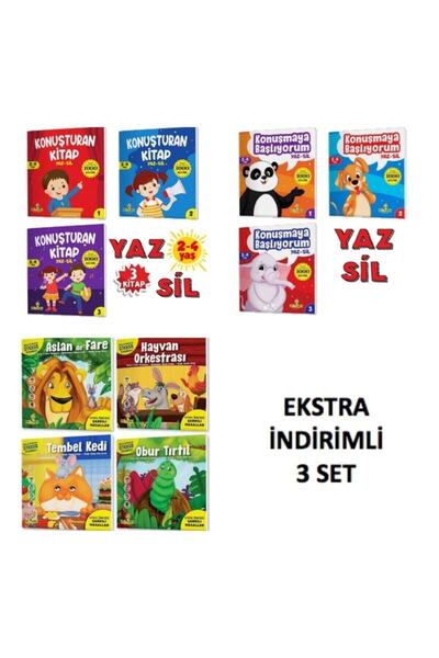 yükselen zeka Yükselen Zeka Konuşturan Kitap-konuşmaya Başlıyorum-şarkılı Masallar Avantajlı Mucit Karınca 3 Set